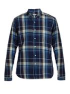 Matchesfashion.com Oliver Spencer - New York Plaid Cotton Shirt - Mens - Indigo