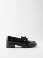 Christian Louboutin - Daisy Spikes Patent-leather Loafers - Womens - Black