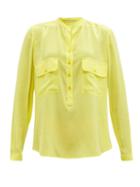 Matchesfashion.com Stella Mccartney - Estelle Dotted-jacquard Blouse - Womens - Yellow