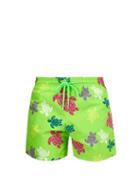 Matchesfashion.com Vilebrequin - Moorea Turtle Print Swim Shorts - Mens - Green