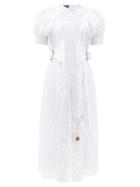 Matchesfashion.com Chopova Lowena - Storm Puffed-sleeve Lace Dress - Womens - White