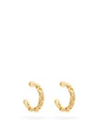 Matchesfashion.com Patcharavipa - Diamond & 18kt Gold Chain-hoop Earrings - Womens - Yellow Gold