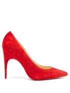 Matchesfashion.com Christian Louboutin - Alminette 100 Suede Pumps - Womens - Red