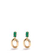 Lizzie Mandler - Link Emerald & 18kt Gold Earrings - Womens - Yellow Gold