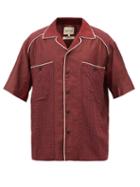 Nicholas Daley - Fly High Butterfly Twill Bowling Shirt - Mens - Red