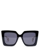 Matchesfashion.com Gucci - Square Frame Acetate And Metal Sunglasses - Womens - Black