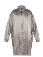 Matchesfashion.com Raf Simons - T Shirt Lined Metallic Raincoat - Mens - Grey
