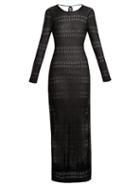 Matchesfashion.com Melissa Odabash - Melissa Scoop Back Pointelle Knit Maxi Dress - Womens - Black