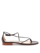 Matchesfashion.com Emme Parsons - String Thin Strap Leather Sandals - Womens - Black