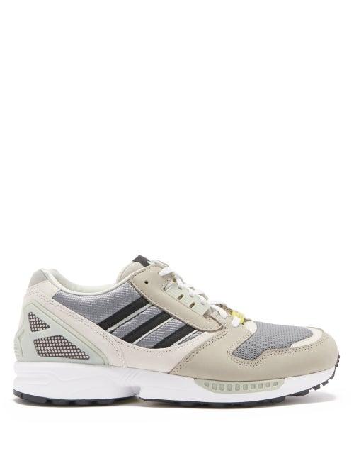 Adidas - Zx 8000 Mesh And Suede Trainers - Mens - Dark Grey