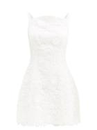 Matchesfashion.com Carolina Herrera - Curved-neck Floral Guipure-lace Mini Dress - Womens - White