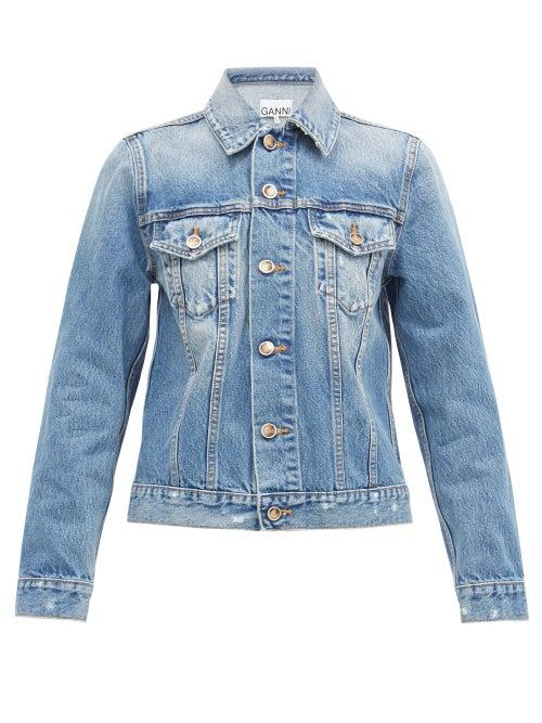Matchesfashion.com Ganni - Washed Denim Jacket - Womens - Denim
