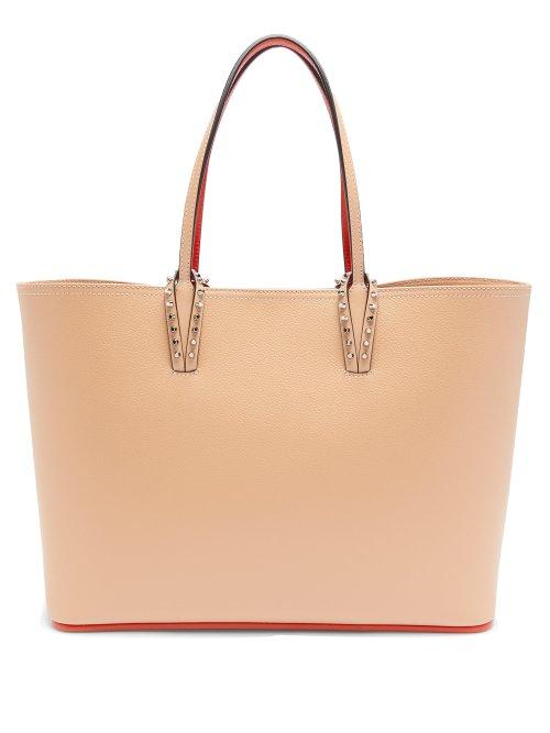 Matchesfashion.com Christian Louboutin - Cabata Grained Leather Tote Bag - Womens - Nude