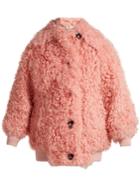 Miu Miu Button-front Shearling Bomber Jacket
