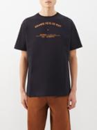 Raf Simons - Logo-print Cotton Oversized T-shirt - Mens - Black Multi