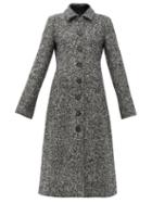 Matchesfashion.com Joseph - Cieranne Wool-blend Tweed Single-breasted Coat - Womens - Black White