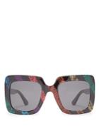 Gucci Square-frame Glitter Acetate Sunglasses