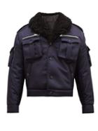 Matchesfashion.com Prada - Shearling Collar Flight Jacket - Mens - Navy