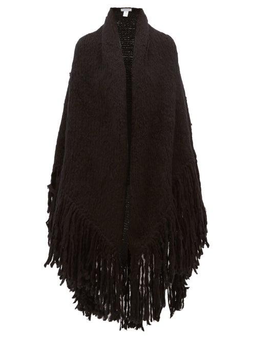 Matchesfashion.com Gabriela Hearst - Lauren Tasselled Cashmere Wrap - Womens - Black