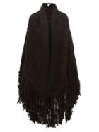Matchesfashion.com Gabriela Hearst - Lauren Tasselled Cashmere Wrap - Womens - Black