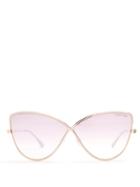 Matchesfashion.com Tom Ford Eyewear - Elise Cat Eye Frame Sunglasses - Womens - Metallic