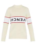 Matchesfashion.com Givenchy - Inverted Logo Instarsia Cotton Sweater - Mens - White