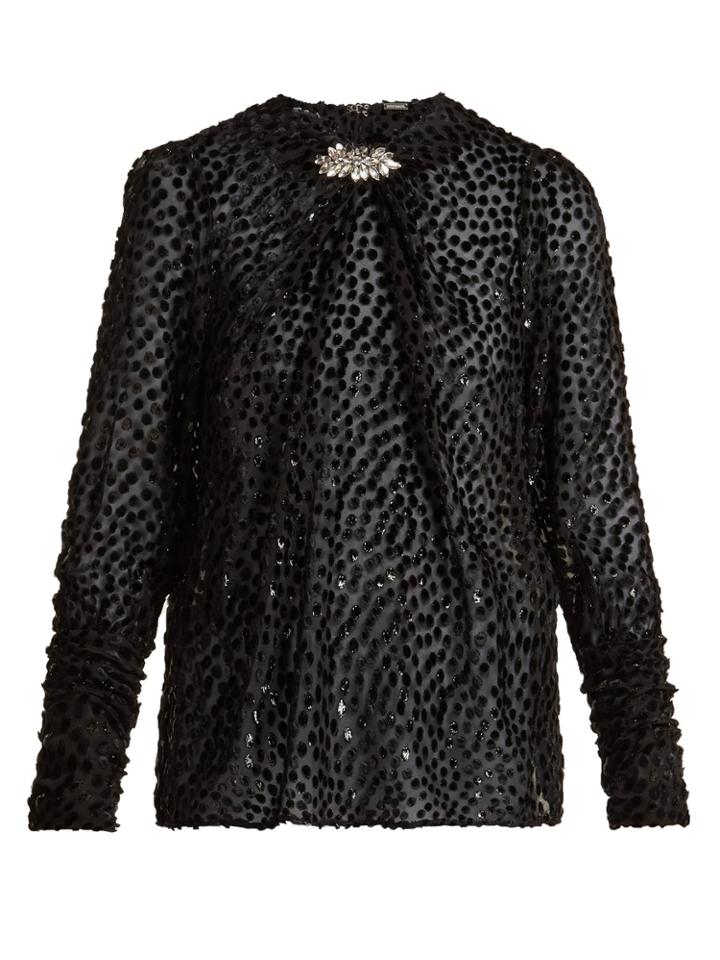 Dodo Bar Or Veronica Polka-dot Fil-coup Blouse