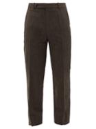 Namacheko - Ziggurat Brown Wool-blend Tweed Trousers - Mens - Green