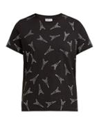 Matchesfashion.com Balenciaga - Eiffel Tower Embellished Cotton T Shirt - Womens - Black Multi
