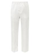 Matchesfashion.com Valentino - Side-striped Cotton-gabardine Trousers - Mens - White