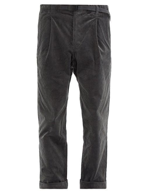 Matchesfashion.com Gramicci - Belted Cotton-blend Corduroy Trousers - Mens - Grey