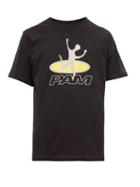 Matchesfashion.com P.a.m. - Disc Man Logo Print Cotton T Shirt - Mens - Black