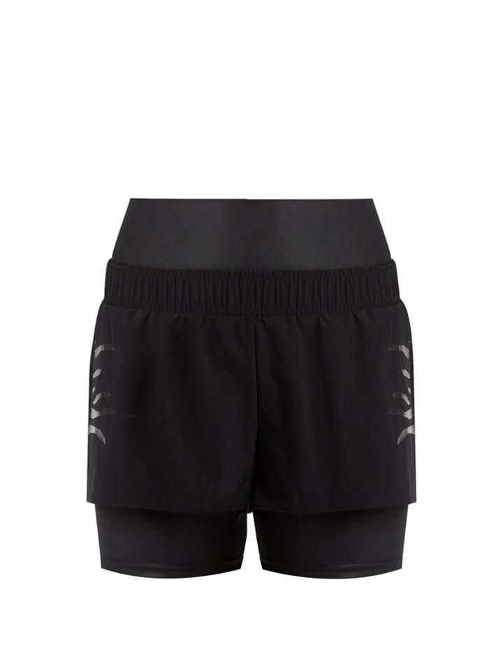 Adidas By Stella Mccartney Double-layered Performance Shorts