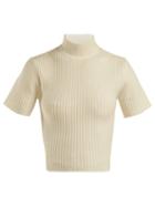 Matchesfashion.com Staud - Claudia Cropped Cut Out Sweater - Womens - Ivory
