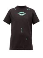Matchesfashion.com Marine Serre - Shamanic Print Jersey T Shirt - Womens - Black Green