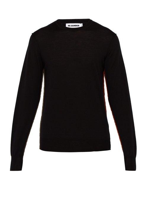 Matchesfashion.com Jil Sander - Loop Stitched Wool Blend Sweater - Mens - Black