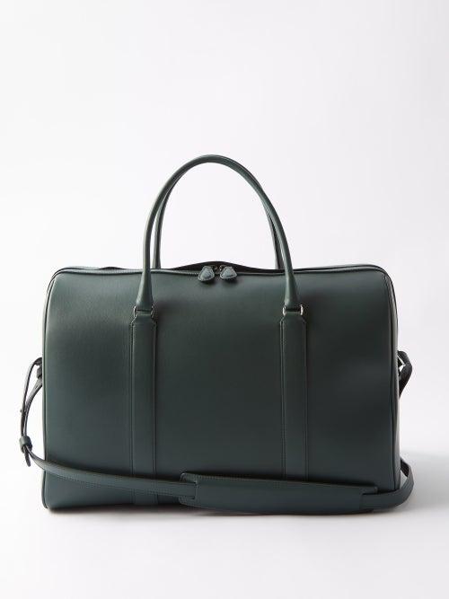 The Row - Iowa Leather Holdall - Womens - Dark Green