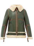 Matchesfashion.com Acne Studios - Shearling Leather Aviator Jacket - Womens - Khaki