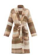 Matchesfashion.com The Elder Statesman - Belted Long-line Striped-cashmere Cardigan - Womens - Multi