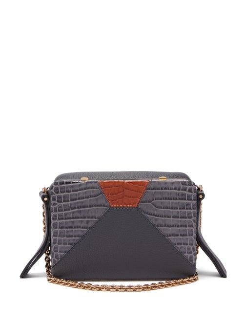 Matchesfashion.com Lutz Morris - Malloy Tri Colour Leather Cross Body Bag - Womens - Navy Multi