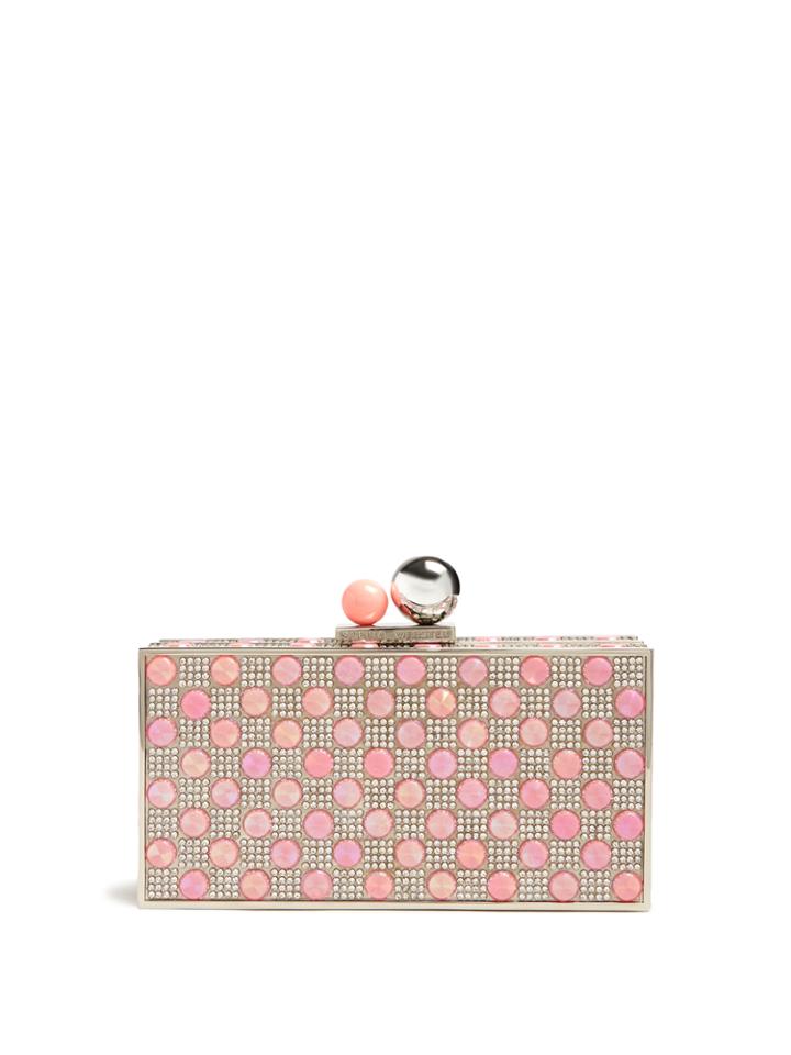 Sophia Webster Clara Crystal-embellished Metal Clutch