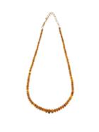 Matchesfashion.com Azlee - Opal & 18kt Gold Beaded Necklace - Womens - Brown Multi