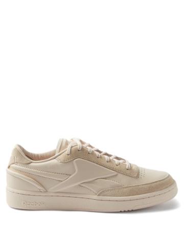 Reebok X Victoria Beckham - Club C Leather And Suede Trainers - Womens - Light Pink
