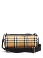 Matchesfashion.com Burberry - Kennedy Small Vintage Check Barrel Bag - Womens - Brown