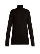 Matchesfashion.com Raey - Roll Neck Fine Knit Cashmere Sweater - Womens - Black