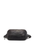 Matchesfashion.com Saint Laurent - Crocodile-effect Leather Belt Bag - Mens - Black