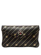Gucci Broadway Gg-embossed Leather Clutch