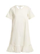Matchesfashion.com Moncler - Round Neck Cotton Jersey Dress - Womens - White