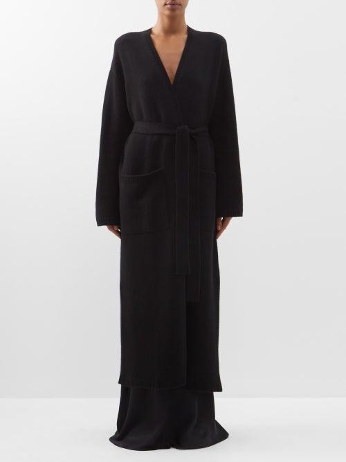 Raey - Recycled Cashmere-blend Patch Pocket Long Cardigan - Womens - Black