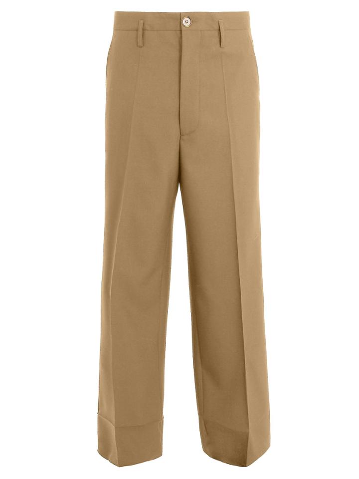 Marni High-rise Wide-leg Wool Trousers